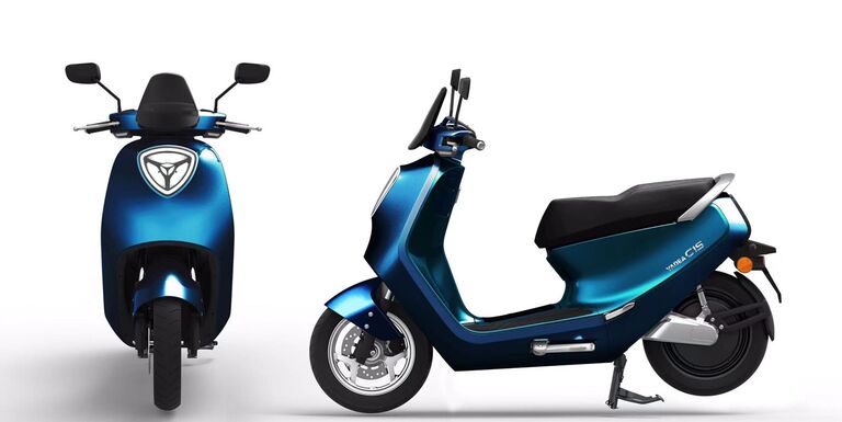 Yadea C1S blue electric scooter in Nepal