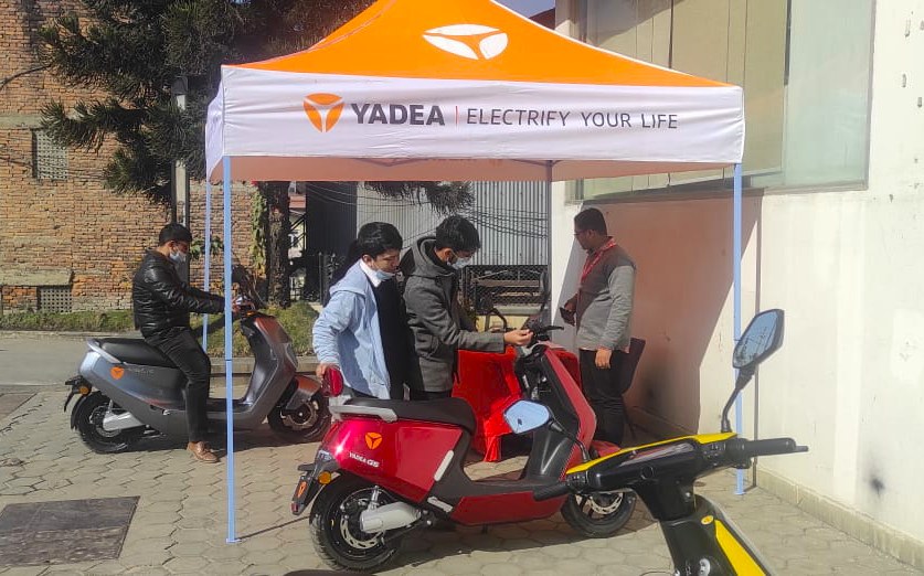 Yadea e-scooter event for display and demo