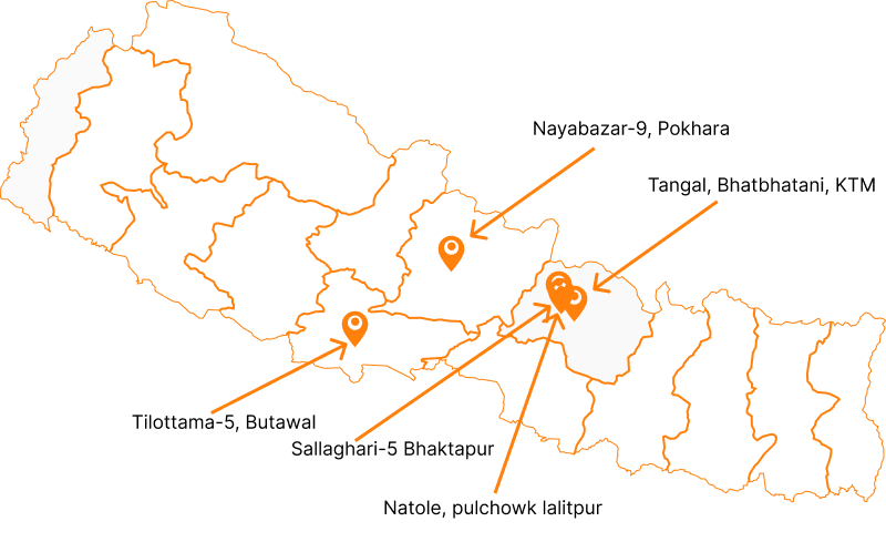 Location of Yadea e scooter showrooms in Nepal