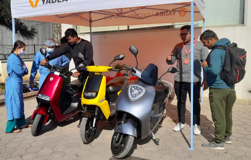 Yadea e-scooter event at New Baneshwor